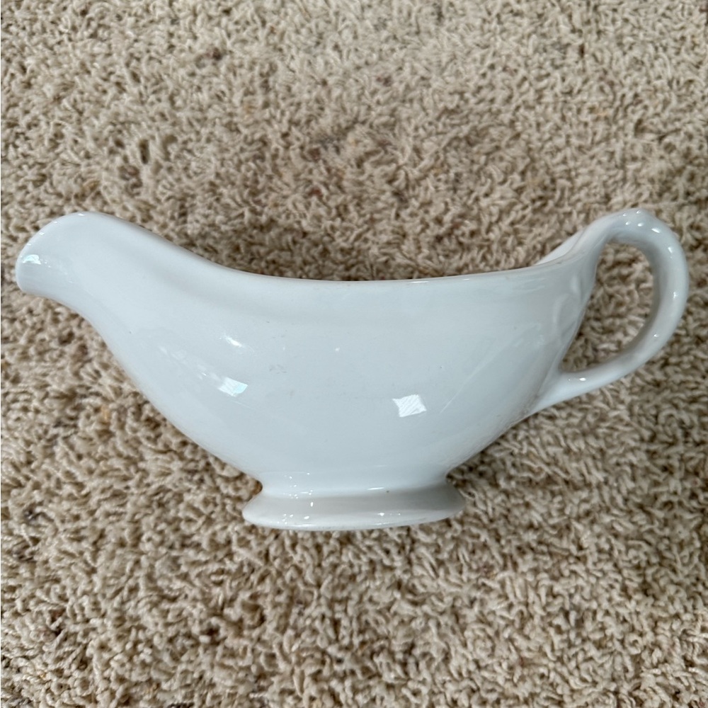 Vintage White Gravy Boat